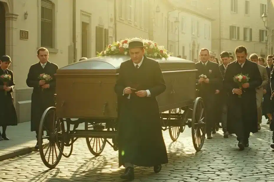Un vecchio corteo funebre di inizio 900